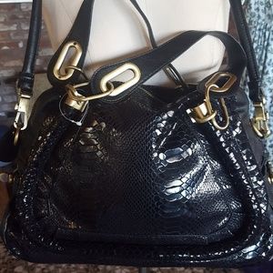 CHLOE PYTHON PARATY BAG